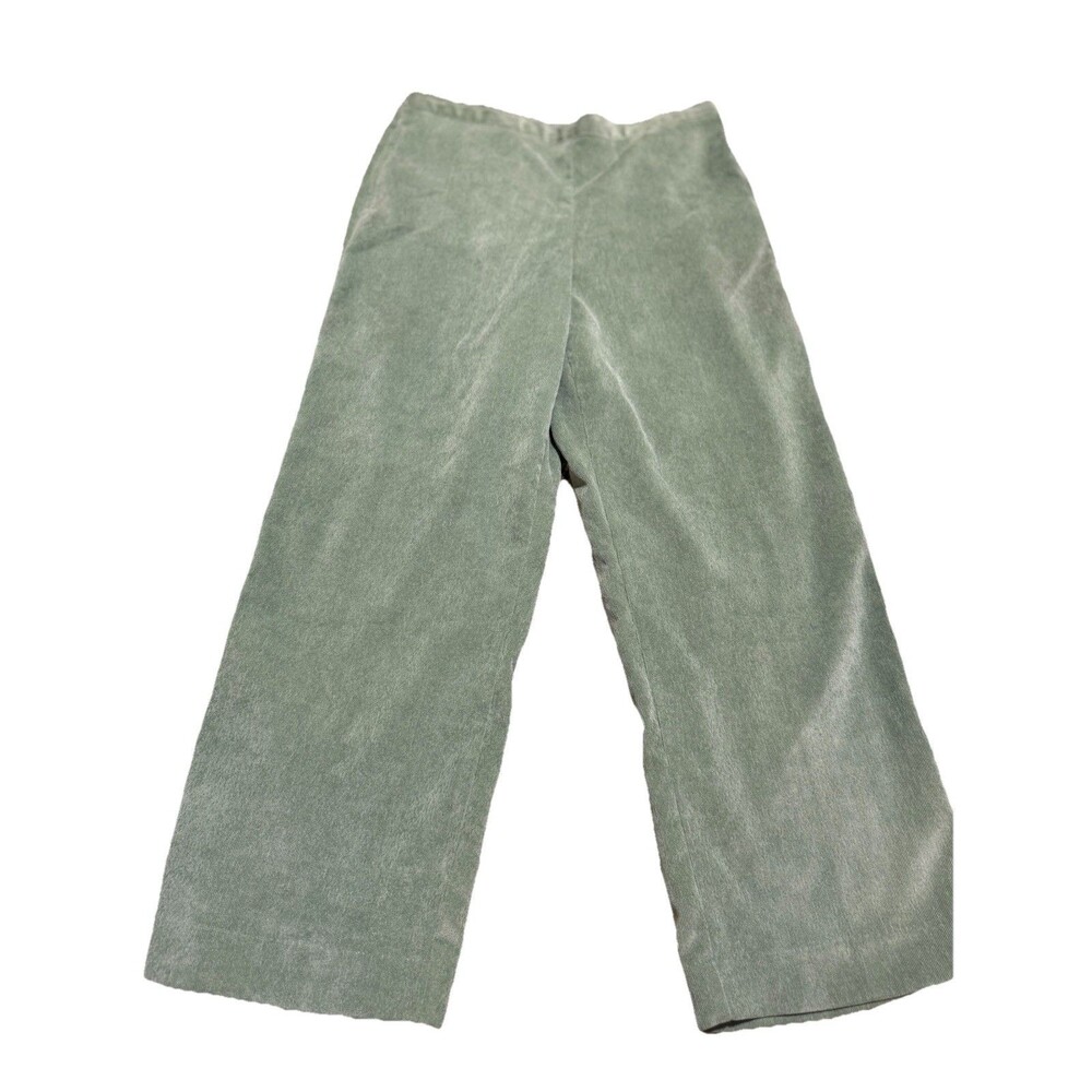 Alfred Dunner Women Casual Pants 14 Short 16S Celery Green Solid